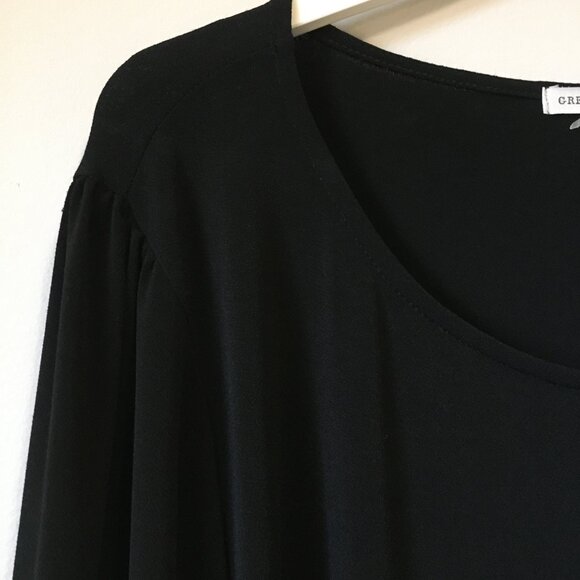 Green Envelope USA Made Witchy Black Bell Sleeve Top - Picture 3 of 16